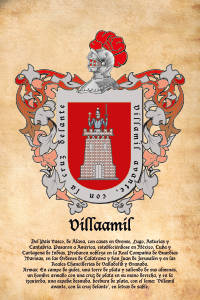 Escudo heráldico del apellido VILLAAMIL