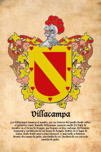 Escudo heráldico del apellido VILLACAMPA