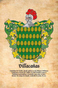 Escudo heráldico del apellido VILLACAÑAS
