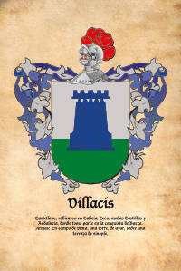 Escudo heráldico del apellido VILLACIS