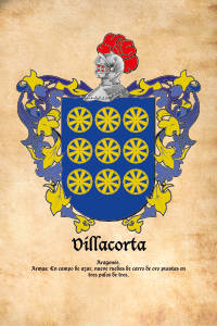 Escudo heráldico del apellido Villacorta
