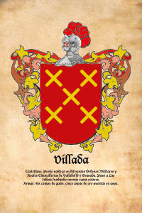 Escudo heráldico del apellido VILLADA