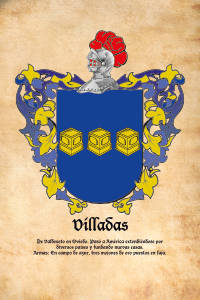 Escudo heráldico del apellido VILLADAS