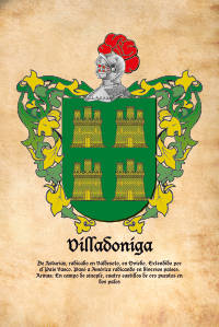 Escudo heráldico del apellido VILLADONIGA