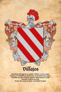 Escudo heráldico del apellido VILLAJOS