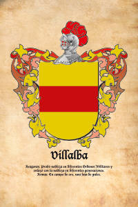Escudo heráldico del apellido VILLALBA