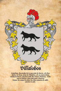 Escudo heráldico del apellido VILLALOBOS