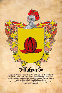 Escudo heráldico del apellido VILLALPANDO
