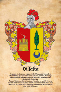 Escudo heráldico del apellido VILLALTA