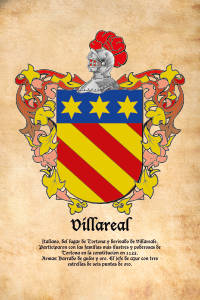 Escudo heráldico del apellido VILLAREAL