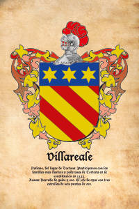 Escudo heráldico del apellido VILLAREALE