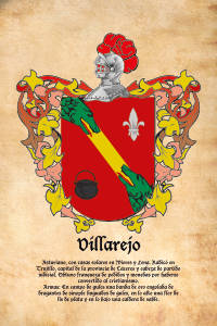 Escudo heráldico del apellido VILLAREJO