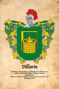 Escudo heráldico del apellido VILLARIN