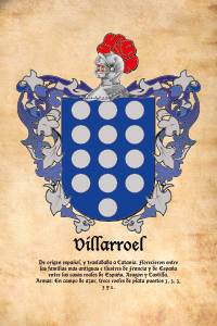 Escudo heráldico del apellido VILLARROEL