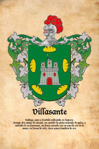 Escudo heráldico del apellido VILLASANTE