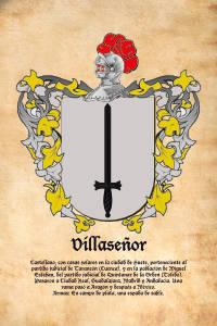 Escudo heráldico del apellido VILLASEÑOR