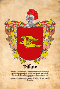 Escudo heráldico del apellido VILLATE