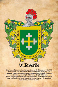 Escudo heráldico del apellido VILLAVERDE