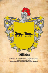 Escudo heráldico del apellido VILLEDA