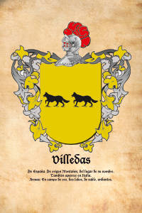 Escudo heráldico del apellido VILLEDAS