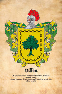 Escudo heráldico del apellido VILLEN