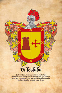 Escudo heráldico del apellido VILLOSLADA