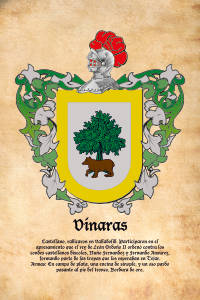 Escudo heráldico del apellido VINARAS