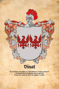 Escudo heráldico del apellido VINAT