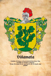 Escudo heráldico del apellido VIÑAMATA