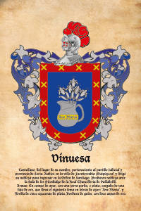 Escudo heráldico del apellido VINUESA