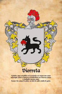 Escudo heráldico del apellido VIORRETA