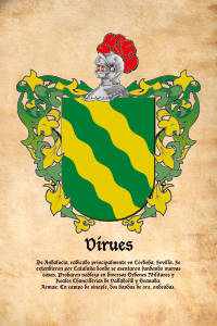 Escudo heráldico del apellido VIRUES