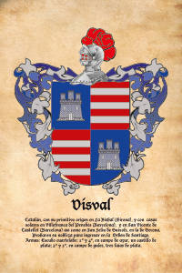 Escudo heráldico del apellido VISVAL
