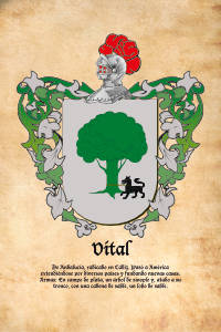 Escudo heráldico del apellido VITAL