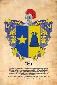 Escudo heráldico del apellido Viu