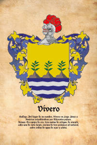 Escudo heráldico del apellido VIVERO