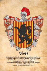 Escudo heráldico del apellido VIVES