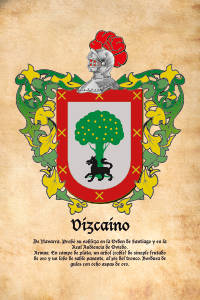 Escudo heráldico del apellido VIZCAINO