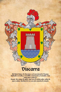 Escudo heráldico del apellido VIZCARRA