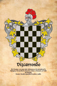 Escudo heráldico del apellido VIZCARRONDO