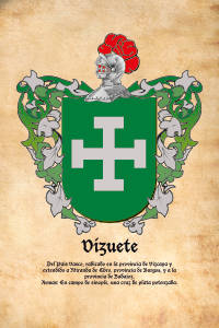 Escudo heráldico del apellido VIZUETE