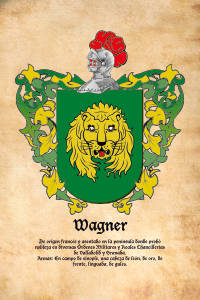 Escudo heráldico del apellido WAGNER