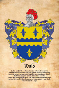 Escudo heráldico del apellido WALO