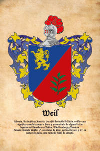 Escudo heráldico del apellido WEIL