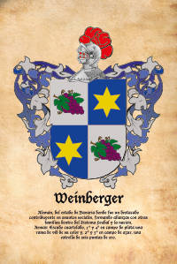 Escudo heráldico del apellido WEINBERGER