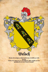Escudo heráldico del apellido WELSCH