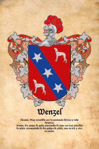Escudo heráldico del apellido WENZEL