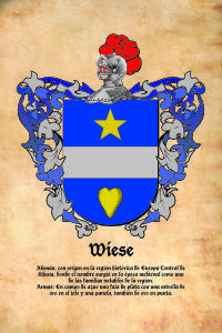 Escudo heráldico del apellido WIESE