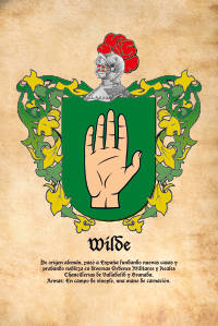 Escudo heráldico del apellido WILDE