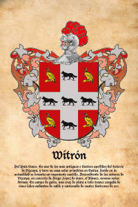 Escudo heráldico del apellido WITRON
